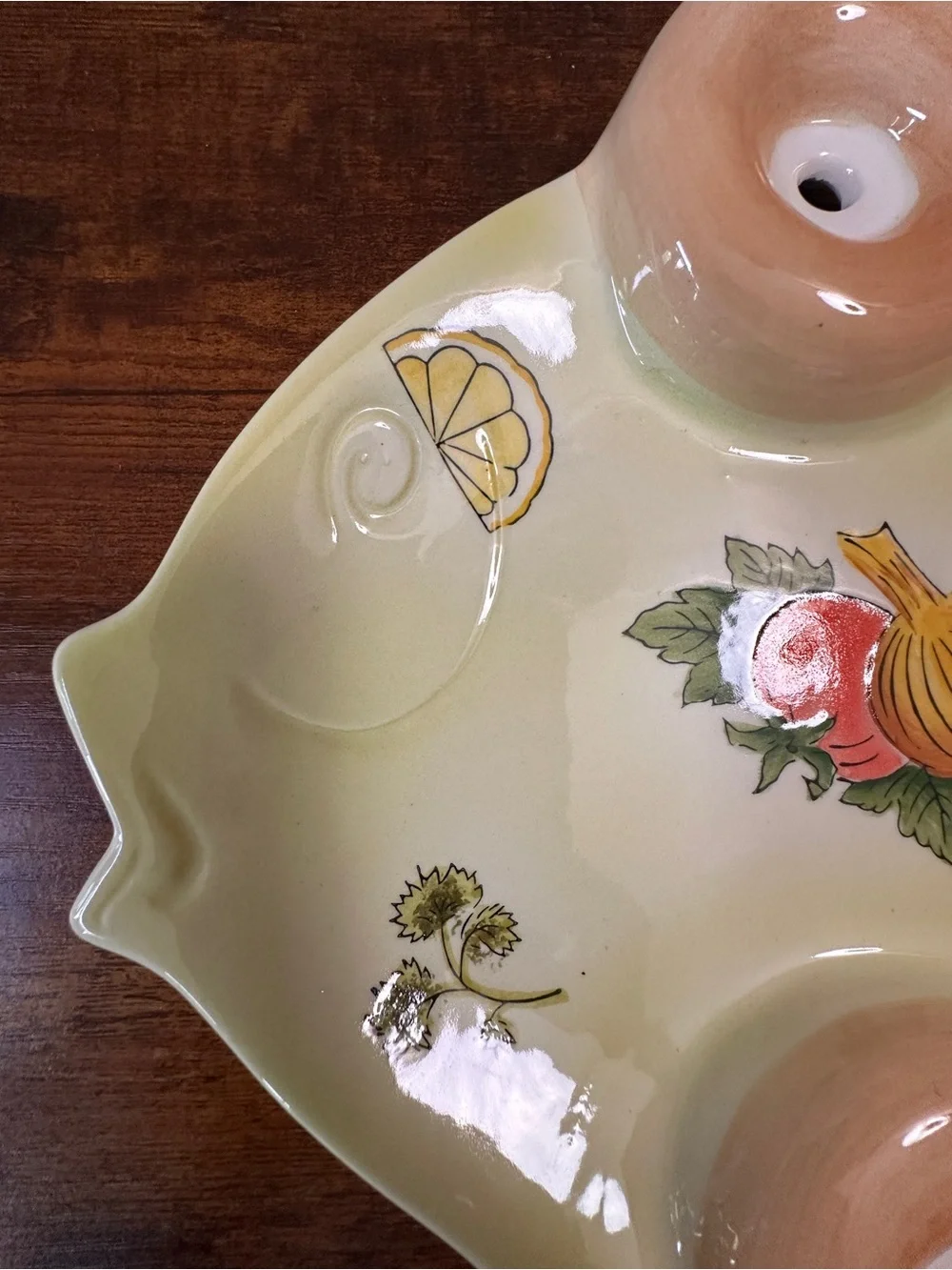 Rare Vintage MCM Ceramic Fish Serving Platter – Bagels, Lox & Cheese Tray